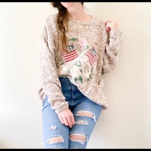 Vintage Pullover Chunky Knit Vsco Girl Sweater